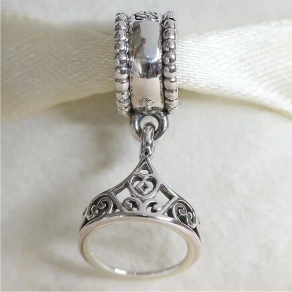 Pandora RARE Belle’s Tiara dangle charm - Picture 3 of 9